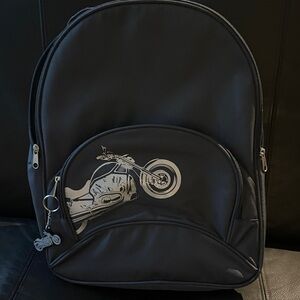 Motorcycle Graphic Kids Backpack - Black